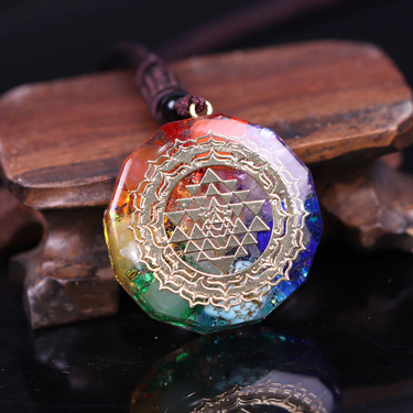 Sacred Sri Yantra Orgonite Chakra Necklace-Your Soul Place